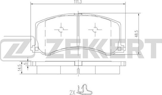 Zekkert BS-2432 - Brake Pad Set, disc brake autospares.lv