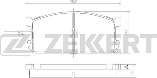 Zekkert BS-2533 - Brake Pad Set, disc brake autospares.lv