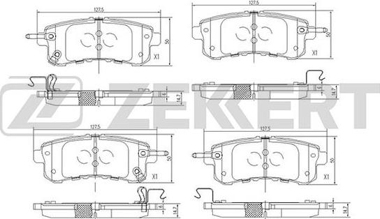 Zekkert BS-2523 - Brake Pad Set, disc brake autospares.lv