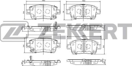 Zekkert BS-2695 - Brake Pad Set, disc brake autospares.lv