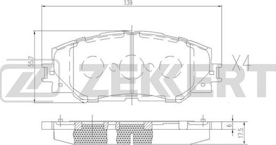 Zekkert BS-2683 - Brake Pad Set, disc brake autospares.lv