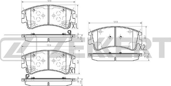 Zekkert BS-2064 - Brake Pad Set, disc brake autospares.lv