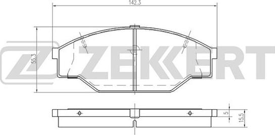 Zekkert BS-2088 - Brake Pad Set, disc brake autospares.lv