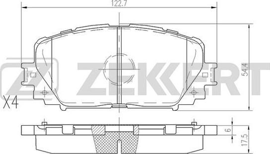 Zekkert BS-2079 - Brake Pad Set, disc brake autospares.lv