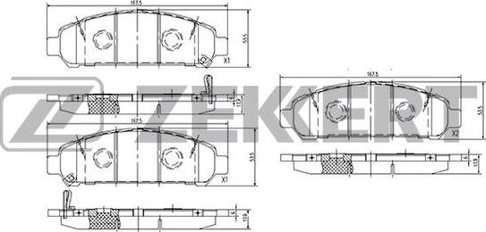 Zekkert BS-2078 - Brake Pad Set, disc brake autospares.lv