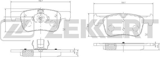 Zekkert BS-2143 - Brake Pad Set, disc brake autospares.lv