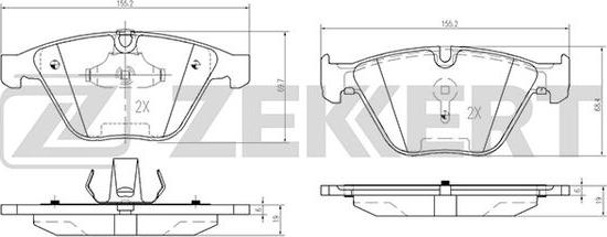 Zekkert BS-2142 - Brake Pad Set, disc brake autospares.lv