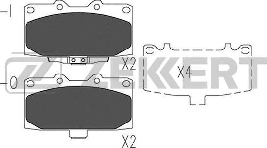 Zekkert BS-2155 - Brake Pad Set, disc brake autospares.lv