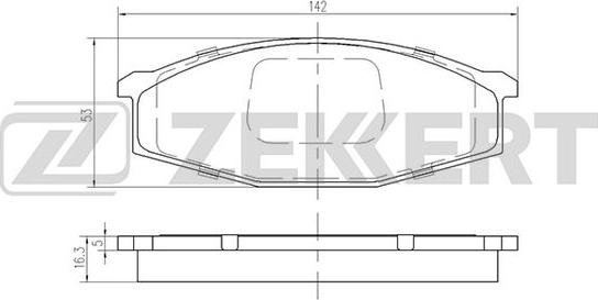 Zekkert BS-2150 - Brake Pad Set, disc brake autospares.lv