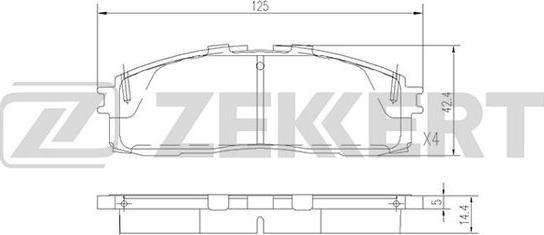 Zekkert BS-2104 - Brake Pad Set, disc brake autospares.lv