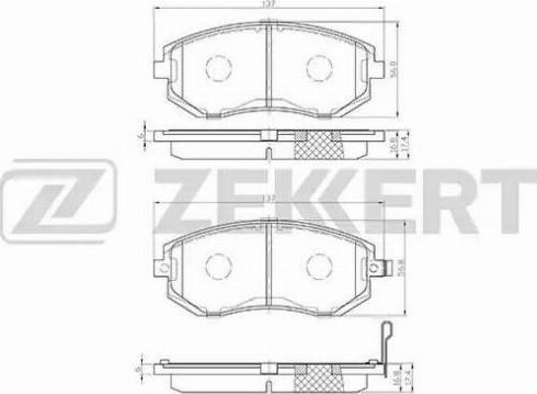 Zekkert BS-2136 - Brake Pad Set, disc brake autospares.lv