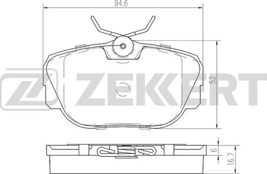 Zekkert BS-2138 - Brake Pad Set, disc brake autospares.lv