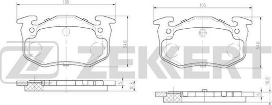 Zekkert BS-2893 - Brake Pad Set, disc brake autospares.lv