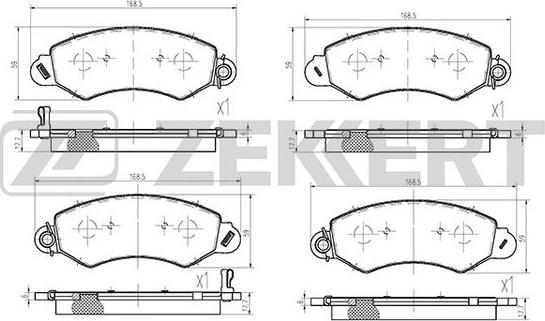 Zekkert BS-2841 - Brake Pad Set, disc brake autospares.lv