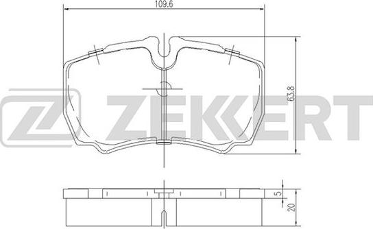 Zekkert BS-2842 - Brake Pad Set, disc brake autospares.lv