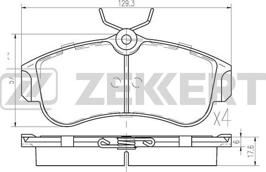 Zekkert BS-2805 - Brake Pad Set, disc brake autospares.lv