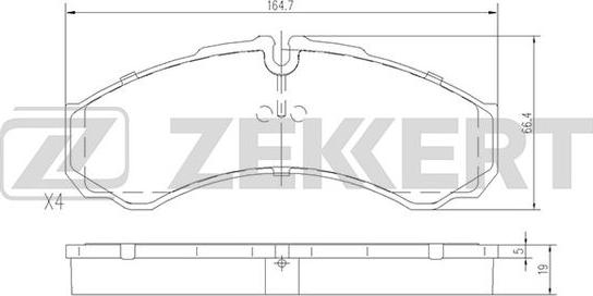 Zekkert BS-2801 - Brake Pad Set, disc brake autospares.lv