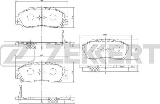 Zekkert BS-2803 - Brake Pad Set, disc brake autospares.lv