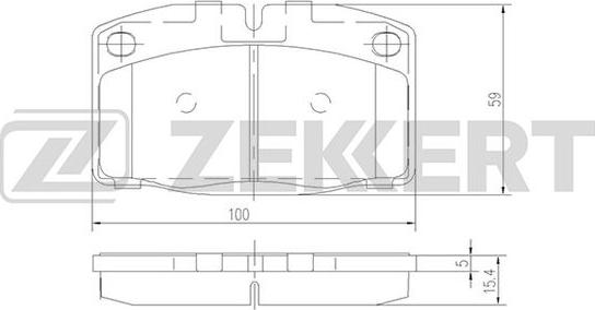 Zekkert BS-2345 - Brake Pad Set, disc brake autospares.lv