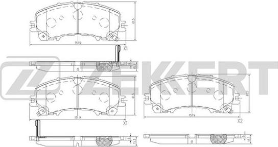 Zekkert BS-2381 - Brake Pad Set, disc brake autospares.lv