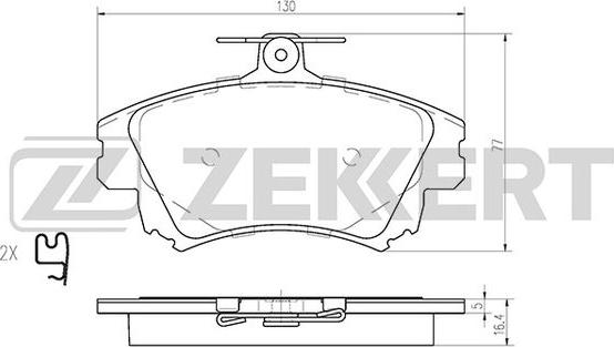 Zekkert BS-2230 - Brake Pad Set, disc brake autospares.lv