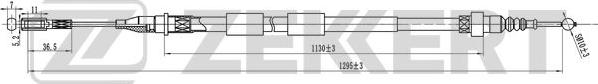 Zekkert BZ-1327 - Cable, parking brake autospares.lv