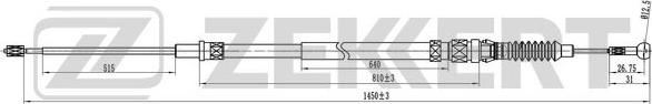 Zekkert BZ-1275 - Cable, parking brake autospares.lv