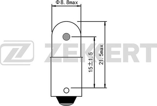 Zekkert LP-1091 - Bulb, licence plate light autospares.lv