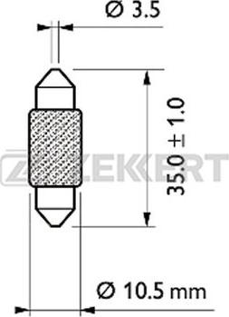 Zekkert LP-1033 - Bulb, interior light autospares.lv