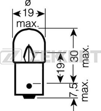 Zekkert LP-1077 - Bulb, licence plate light autospares.lv