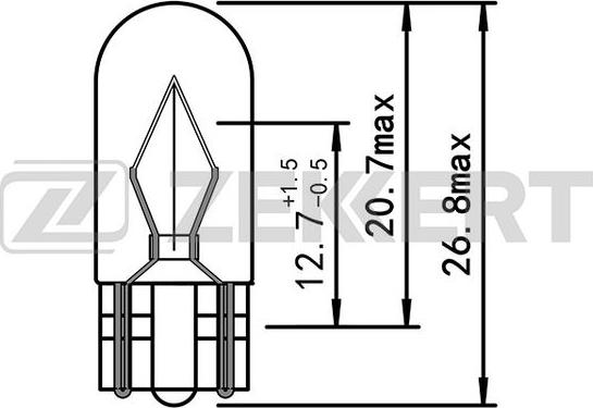 Zekkert LP-1143 - Bulb, indicator autospares.lv