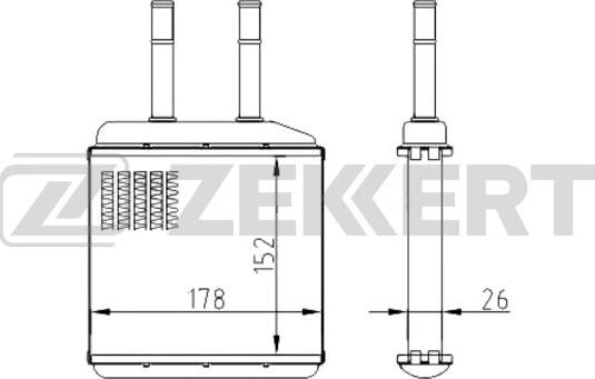 Zekkert MK-5041 - Heat Exchanger, interior heating autospares.lv