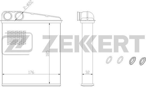 Zekkert MK-5054 - Heat Exchanger, interior heating autospares.lv