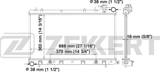 Zekkert MK-1448 - Radiator, engine cooling autospares.lv