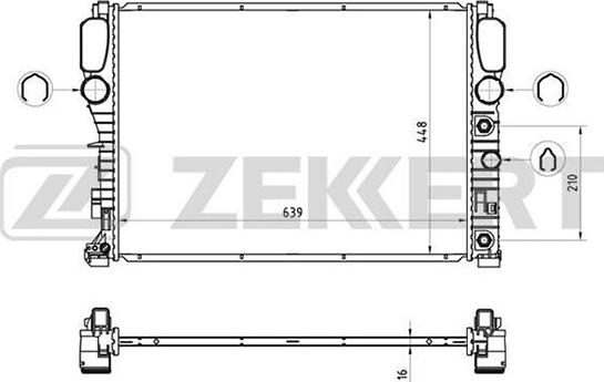 Zekkert MK-1443 - Radiator, engine cooling autospares.lv