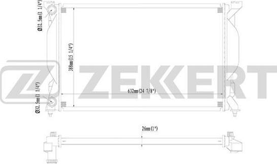 Zekkert MK-1430 - Radiator, engine cooling autospares.lv