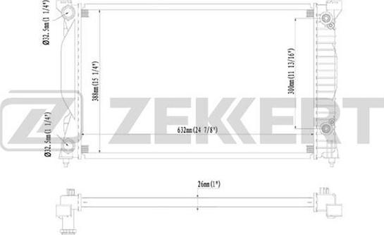 Zekkert MK-1431 - Radiator, engine cooling autospares.lv