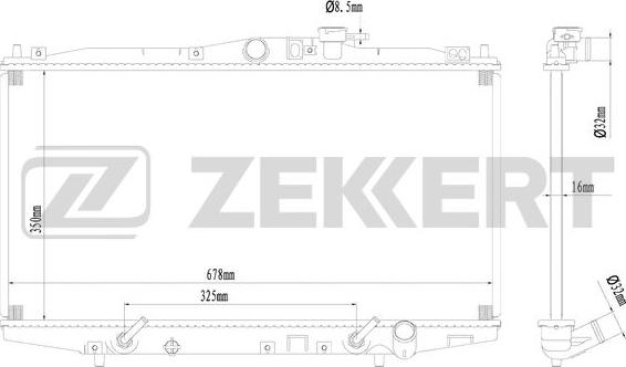 Zekkert MK-1589 - Radiator, engine cooling autospares.lv