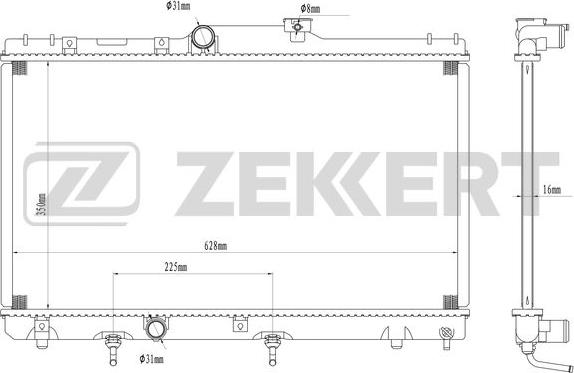 Zekkert MK-1581 - Radiator, engine cooling autospares.lv