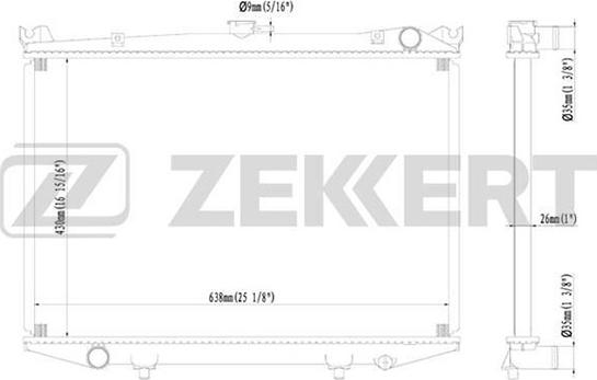 Zekkert MK-1057 - Radiator, engine cooling autospares.lv