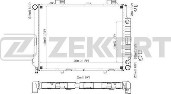 Zekkert MK-1069 - Radiator, engine cooling autospares.lv