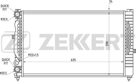 Zekkert MK-1065 - Radiator, engine cooling autospares.lv