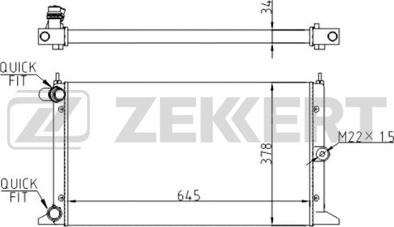 Zekkert MK-1068 - Radiator, engine cooling autospares.lv