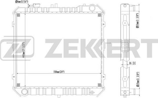 Zekkert MK-1062 - Radiator, engine cooling autospares.lv