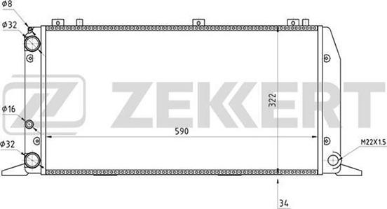 Zekkert MK-1019 - Radiator, engine cooling autospares.lv