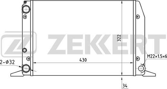 Zekkert MK-1018 - Radiator, engine cooling autospares.lv