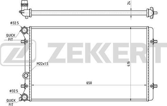 Zekkert MK-1089 - Radiator, engine cooling autospares.lv