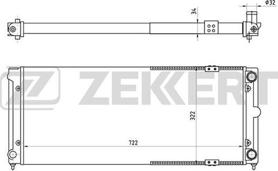 Zekkert MK-1031 - Radiator, engine cooling autospares.lv