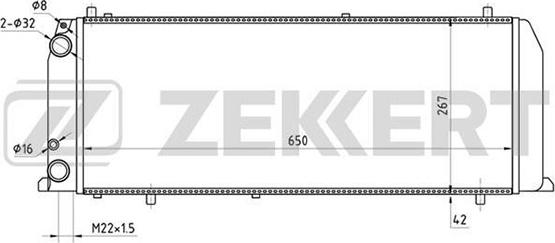 Zekkert MK-1020 - Radiator, engine cooling autospares.lv