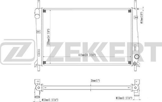 Zekkert MK-1022 - Radiator, engine cooling autospares.lv